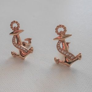 Anchor clip on earrings